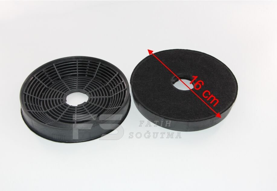 Kömürlü Karbon Filtre Tk. 2'Lİ  Üniversal 16 cm