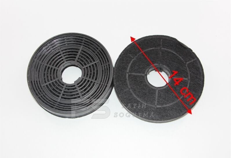 Kömürlü Karbon Filtre Tk. 2'Lİ  Üniversal  - 1004 14 cm