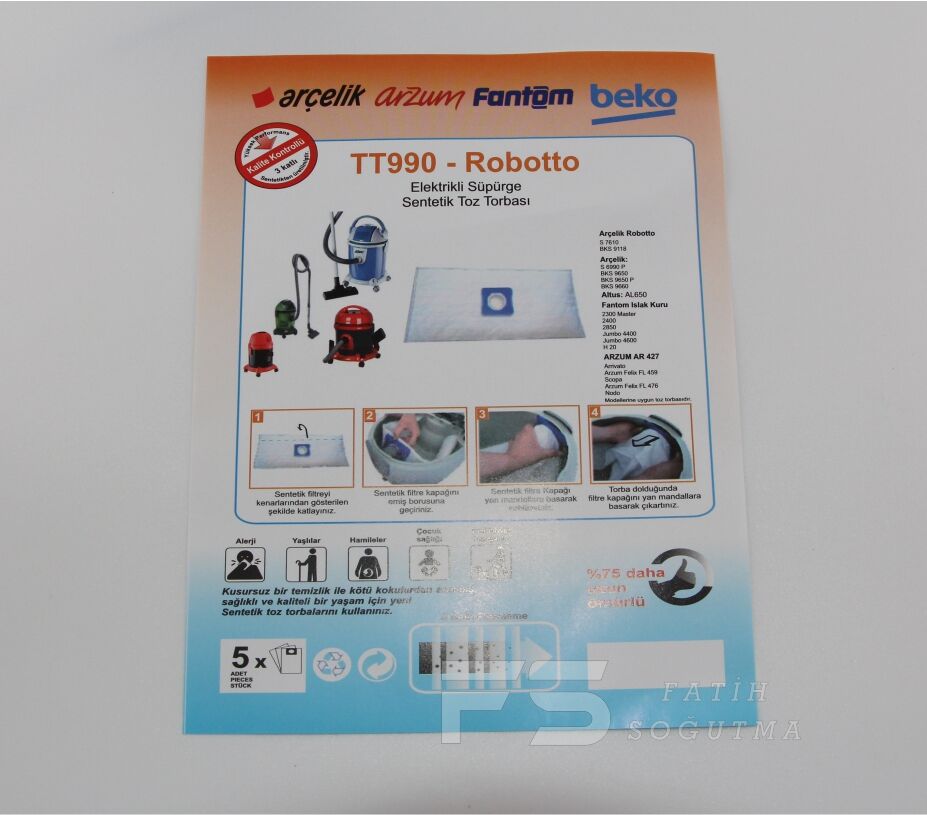 ROBOTTO BEKO 990 -Islak SMS 5 li