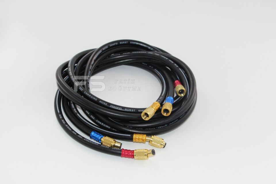 Gaz Hortumu LX-Hortum Siyah 180 cm R22 - R134 TK. 01 19 35